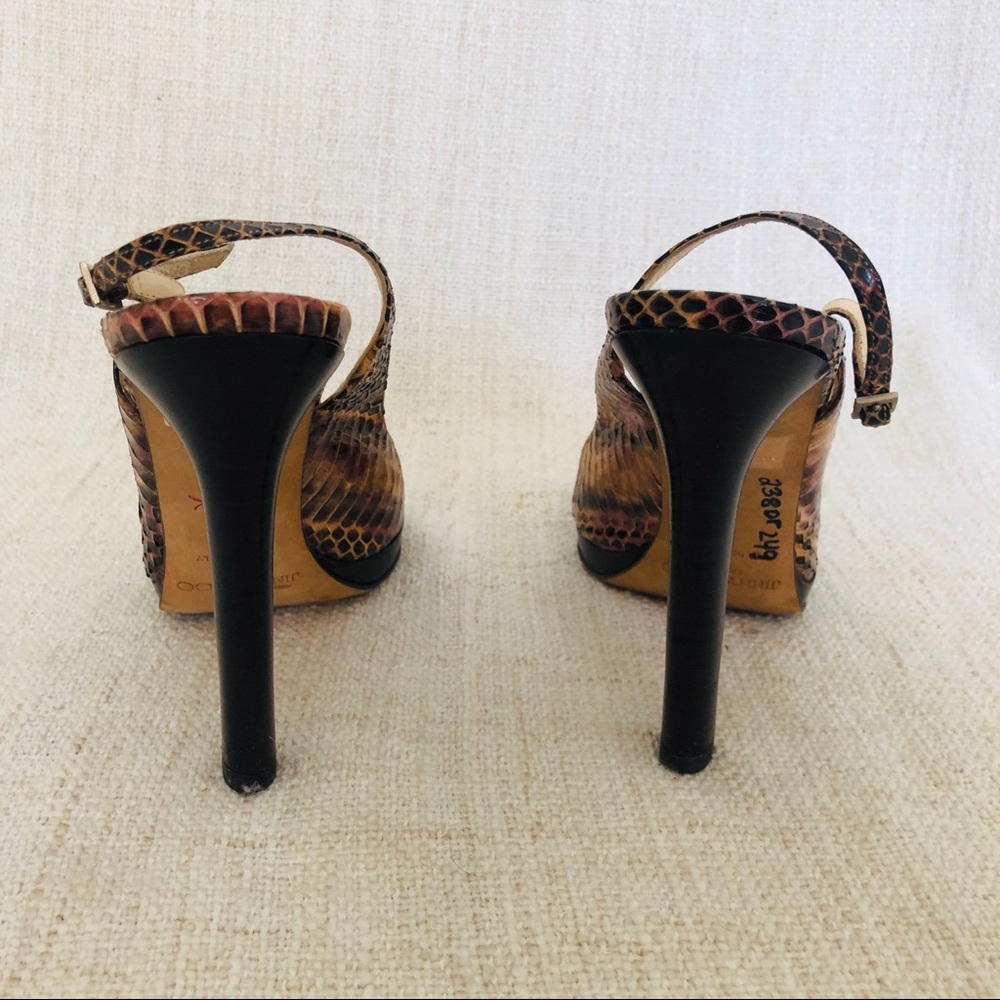 Jimmy Choo Slingback Heels reptile snake print - Picture 6 of 8